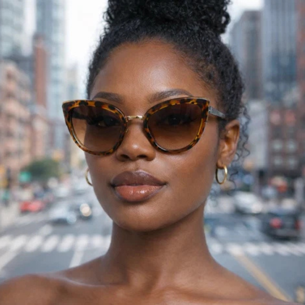 Cheetah Cat Eyes Sunglasses - Polarized Acetate Frame Glasses