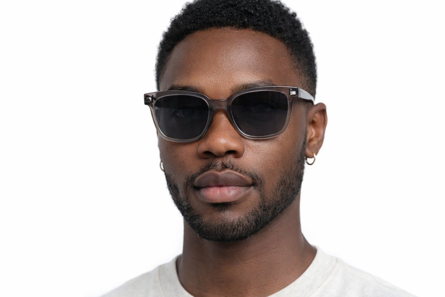 Charcoal Retro Sunglasses - Polarized Acetate Frame Glasses