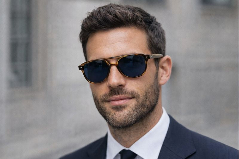 Tan Camo Director Cut Sunglasses - Polarized Acetate Frame Glasses