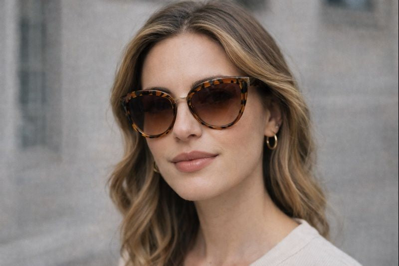 Cheetah Cat Eyes Sunglasses - Polarized Acetate Frame Glasses