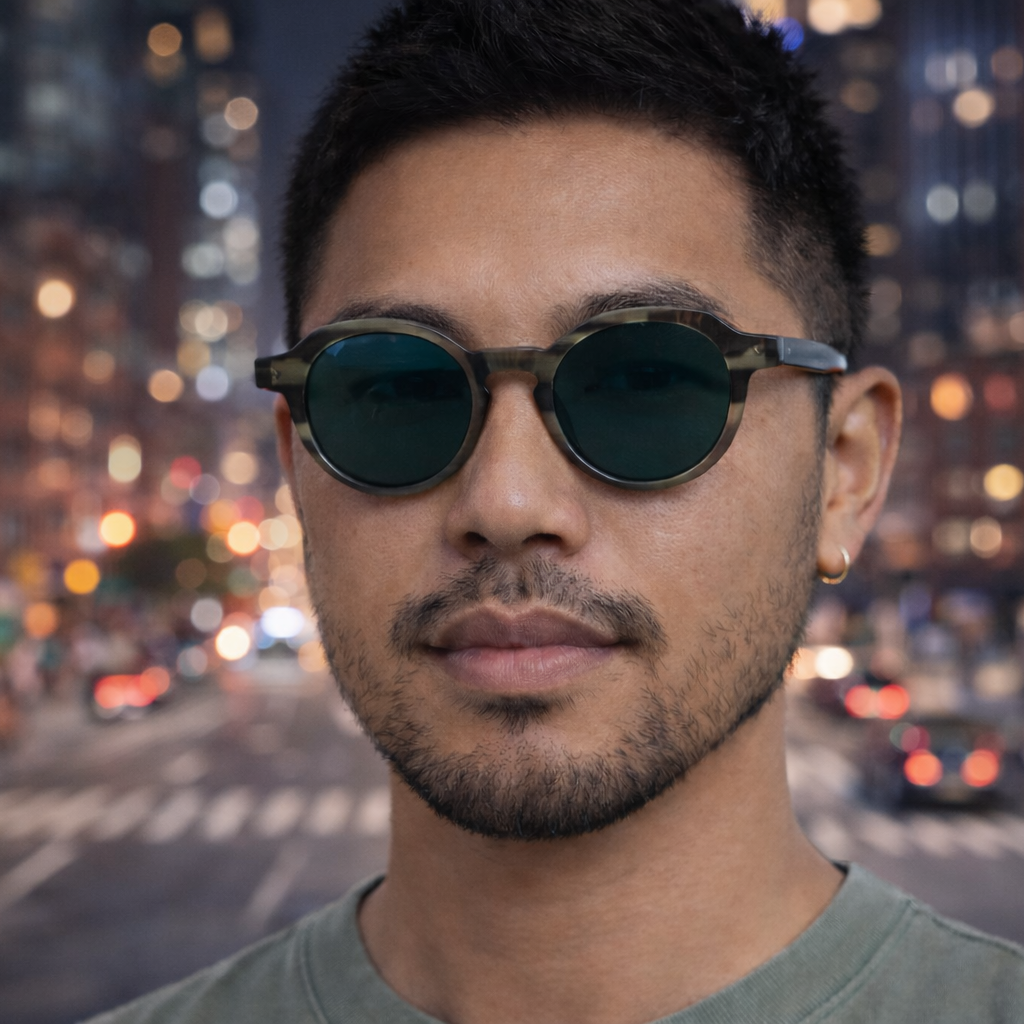 Charcoal retro sunglasses Acetate Frame Glasses Polarized