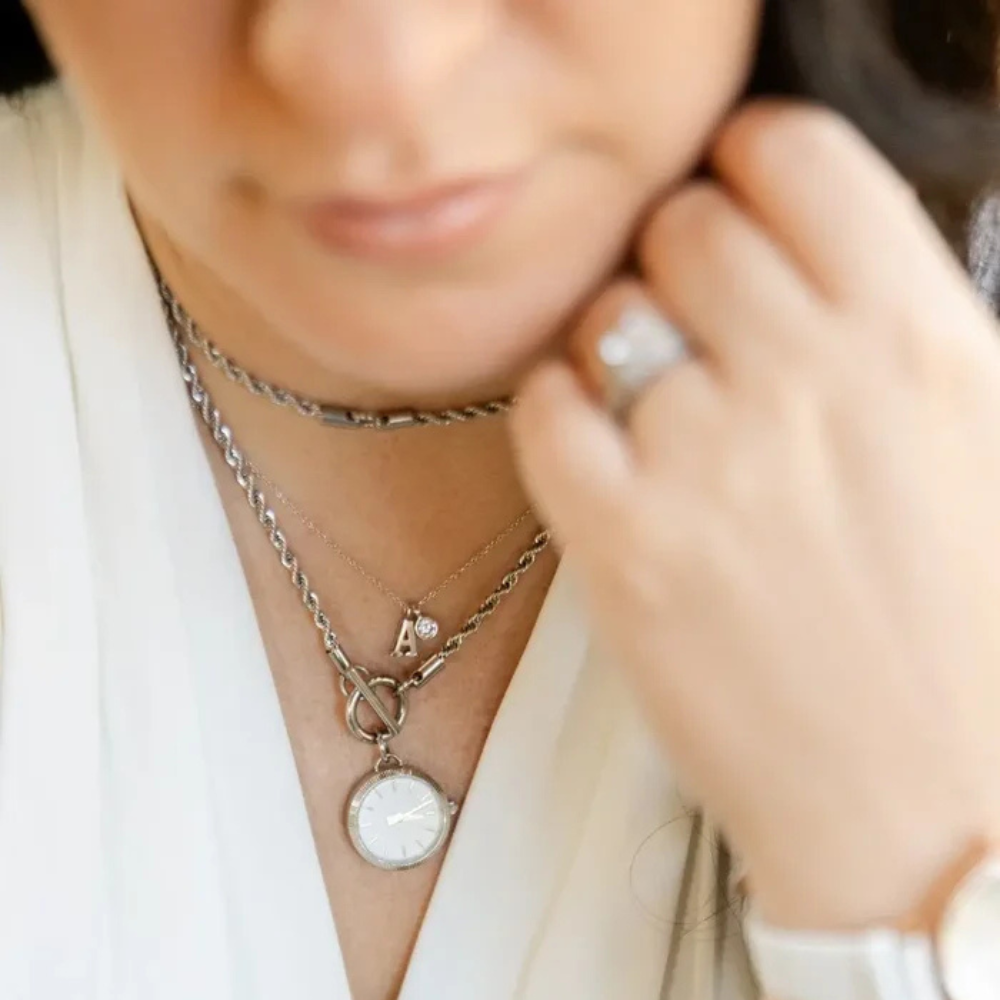 Talisman Watch Necklace - Silver Necklace