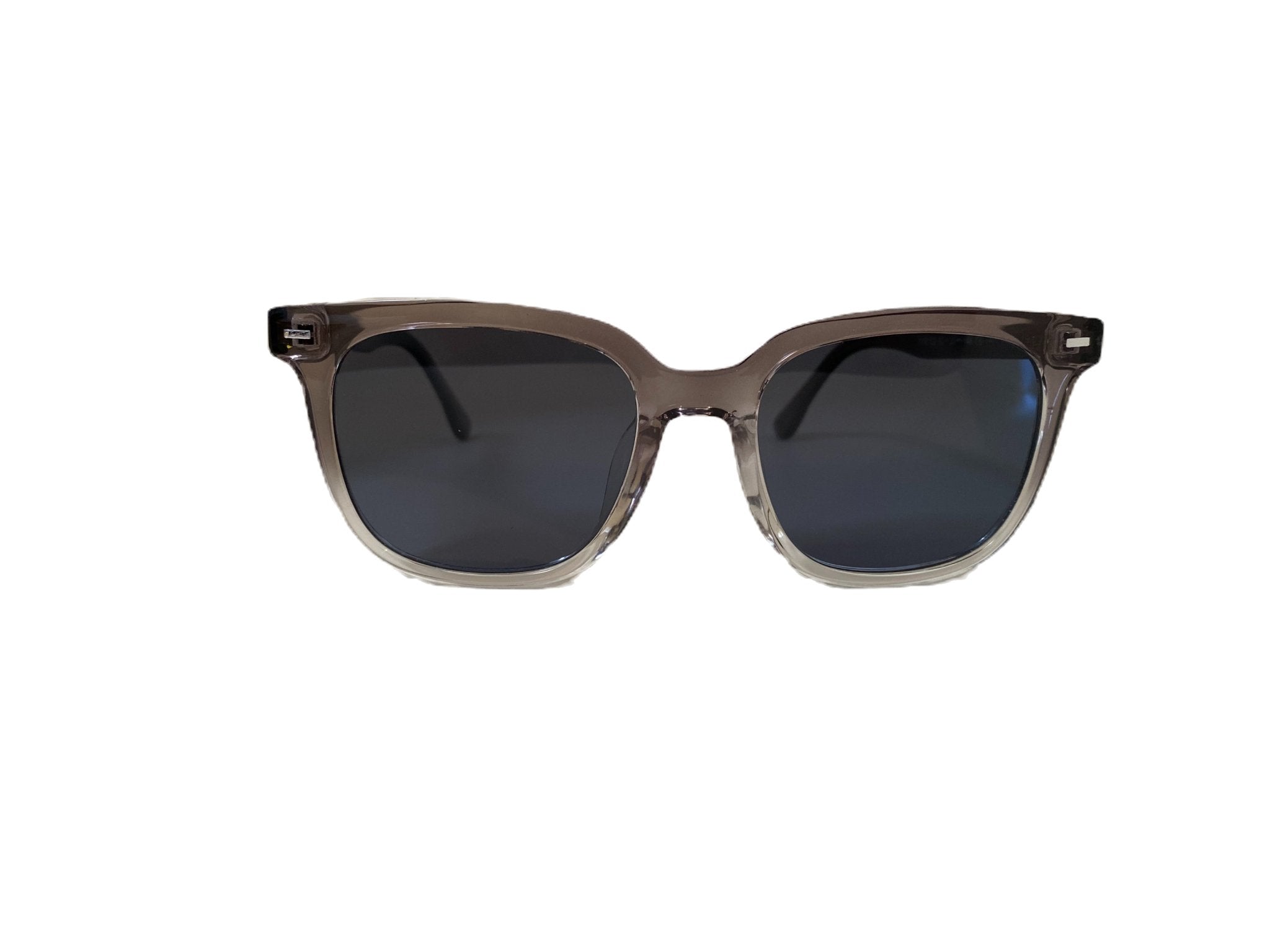 Unisex charcoal sunglasses with polarized lenses and retro styling