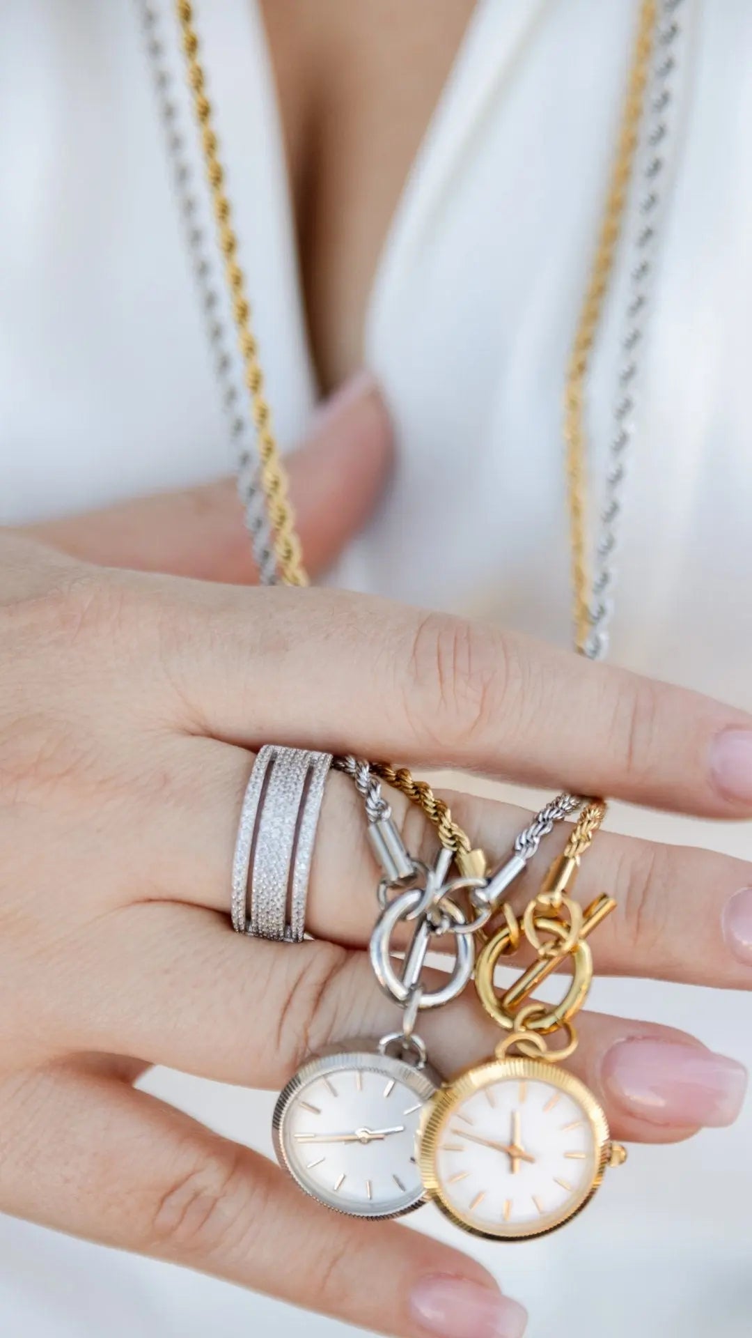 TALISMAN WATCH NECKLACE - Silver - Eques Timepieces