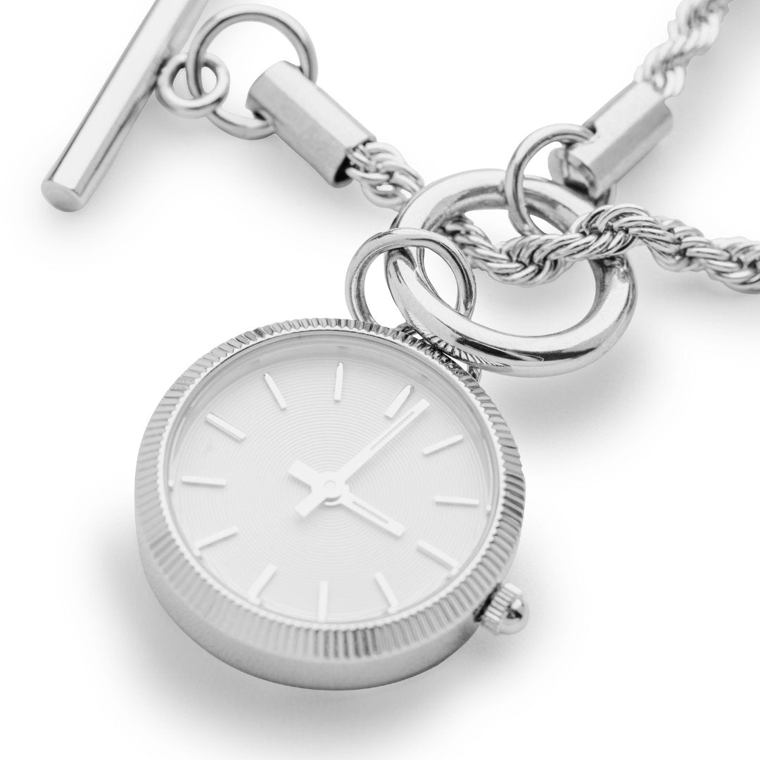 talisman watch necklace silver - EQUES Timepieces